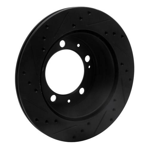 DFC Brake Rotor - Drilled and Slotted - Black 633-02006R