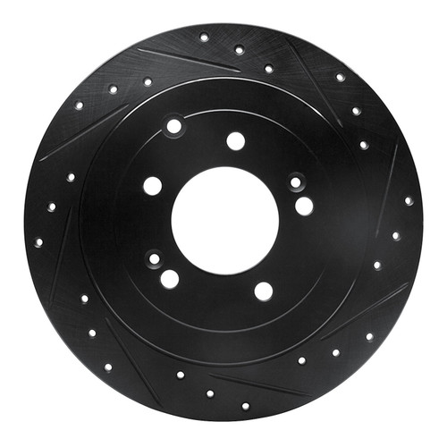 DFC Brake Rotor - Drilled and Slotted - Black 633-03052R