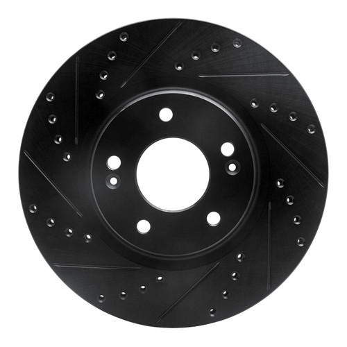 DFC Brake Rotor - Drilled and Slotted - Black 633-03066L