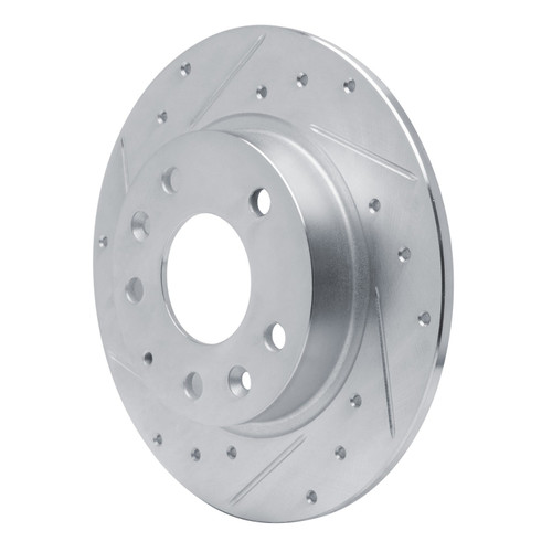DFC Brake Rotor - Drilled and Slotted - Silver 631-80079L