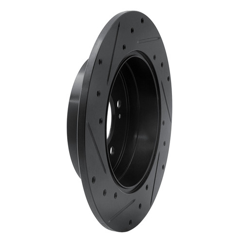 DFC Brake Rotor - Drilled and Slotted - Black 633-03021R