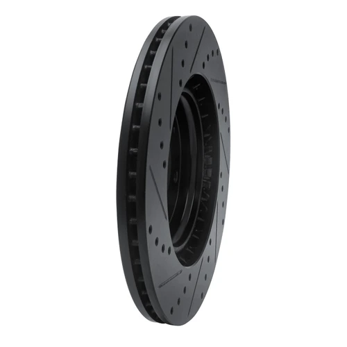 DFC Brake Rotor - Drilled and Slotted - Black 633-03054R