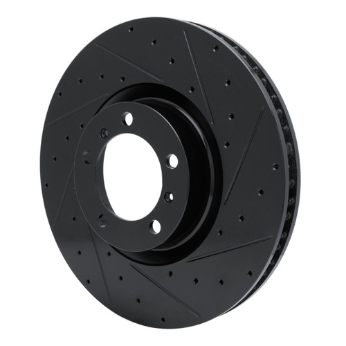 DFC Brake Rotor - Drilled and Slotted - Black 633-02085D