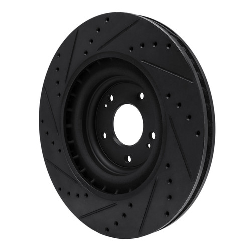 DFC Brake Rotor - Drilled and Slotted - Black 633-03070R