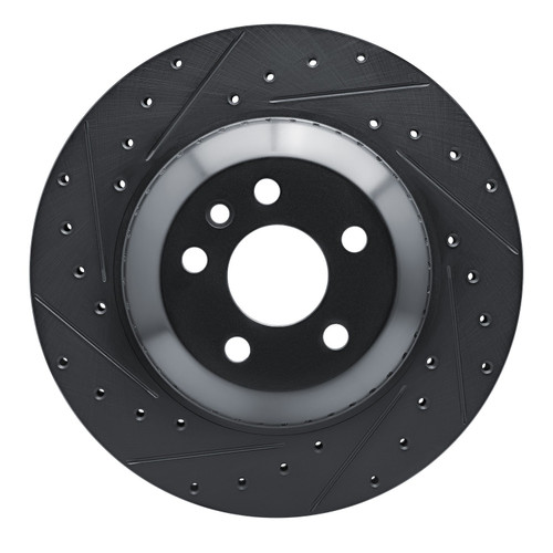 DFC Brake Rotor - Drilled and Slotted - Black 633-11035L