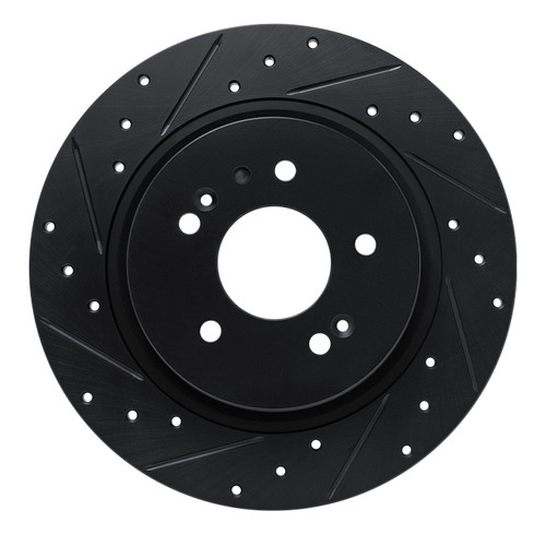 DFC Brake Rotor - Drilled and Slotted - Black 633-03060L