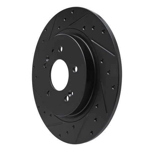DFC Brake Rotor - Drilled and Slotted - Black 633-03060L