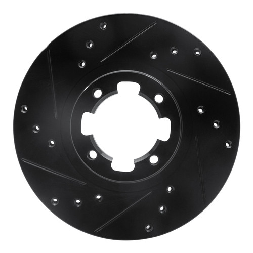 DFC Brake Rotor - Drilled and Slotted - Black 633-13000L