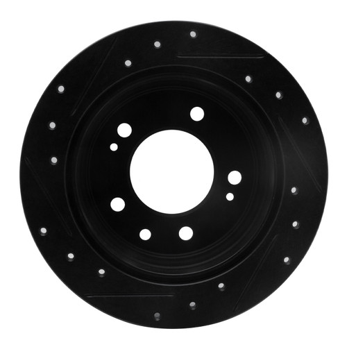 DFC Brake Rotor - Drilled and Slotted - Black 633-03029R