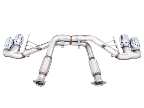 AWE Tuning AWE Track Edition Exhaust for C8 Corvette -- Chrome Silver Tips