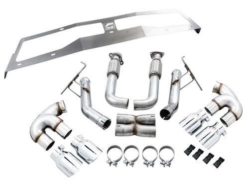 AWE Tuning AWE Track Edition Exhaust for C8 Corvette -- Chrome Silver Tips