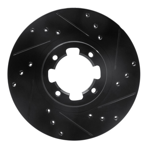 DFC Brake Rotor - Drilled and Slotted - Black 633-13000R