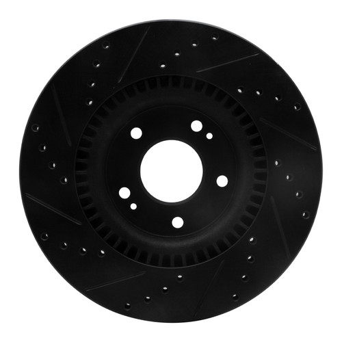 DFC Brake Rotor - Drilled and Slotted - Black 633-03003R