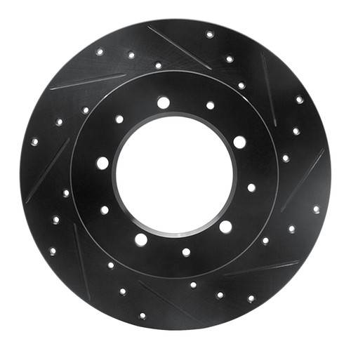 DFC Brake Rotor - Drilled and Slotted - Black 633-11002R