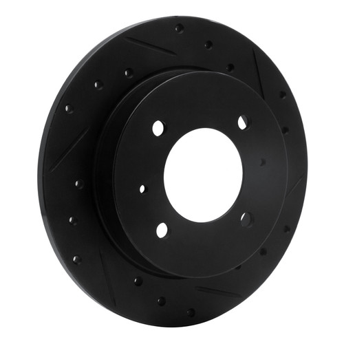 DFC Brake Rotor - Drilled and Slotted - Black 633-03010R