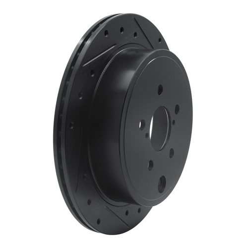 DFC Brake Rotor - Drilled and Slotted - Black 633-13023R