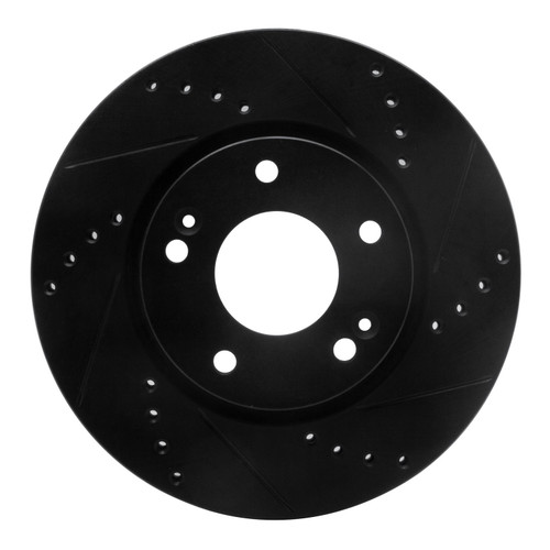 DFC Brake Rotor - Drilled and Slotted - Black 633-03016R