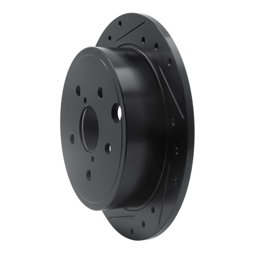 DFC Brake Rotor - Drilled and Slotted - Black 633-13024L