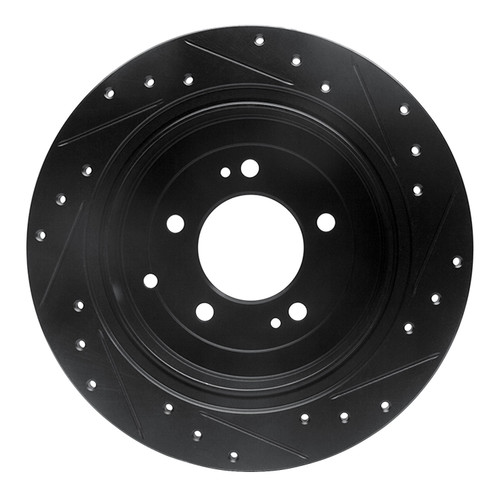 DFC Brake Rotor - Drilled and Slotted - Black 633-03052L