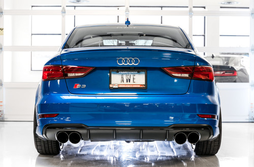 AWE Tuning AWE Track Edition Exhaust for Audi 8V S3 - Chrome Silver Tips, 102mm