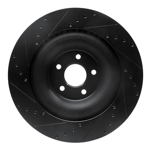 DFC Brake Rotor - Drilled and Slotted - Black 633-20027R