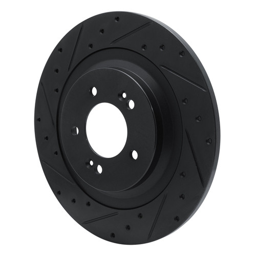 DFC Brake Rotor - Drilled and Slotted - Black 633-21049L