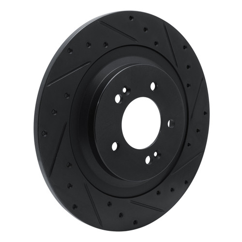 DFC Brake Rotor - Drilled and Slotted - Black 633-21049R