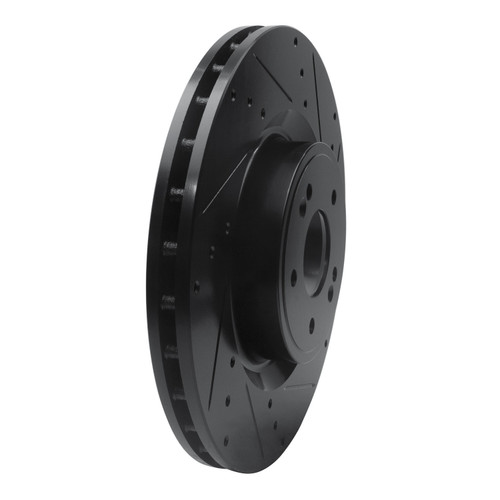 DFC Brake Rotor - Drilled and Slotted - Black 633-21038R