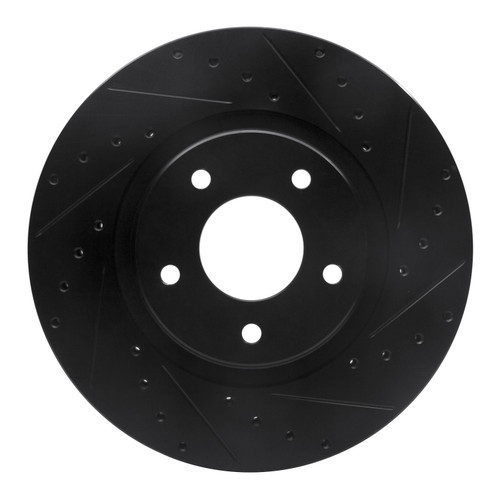 DFC Brake Rotor - Drilled and Slotted - Black 633-20011R