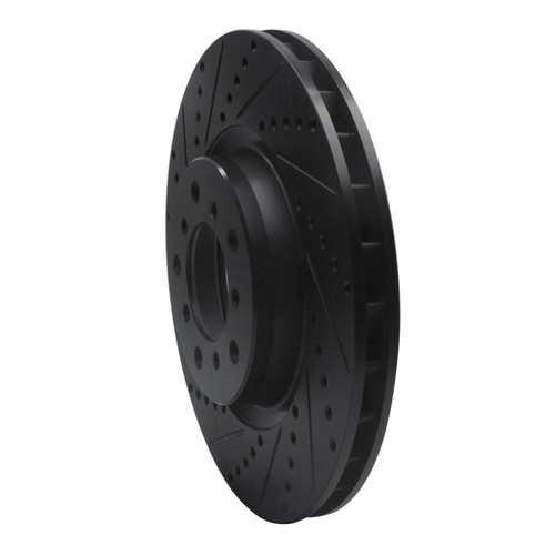 DFC Brake Rotor - Drilled and Slotted - Black 633-31055D