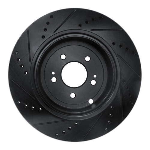 DFC Brake Rotor - Drilled and Slotted - Black 633-21039R