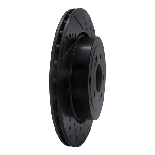 DFC Brake Rotor - Drilled and Slotted - Black 633-21039R