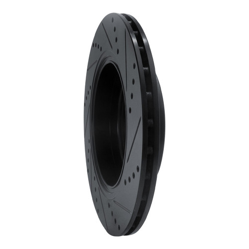 DFC Brake Rotor - Drilled and Slotted - Black 633-21039R