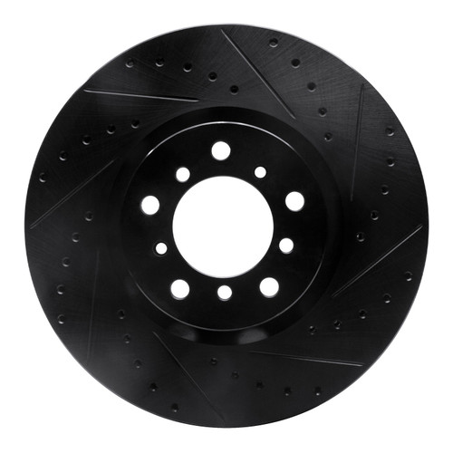 DFC Brake Rotor - Drilled and Slotted - Black 633-31056D