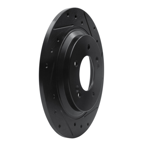 DFC Brake Rotor - Drilled and Slotted - Black 633-21014R
