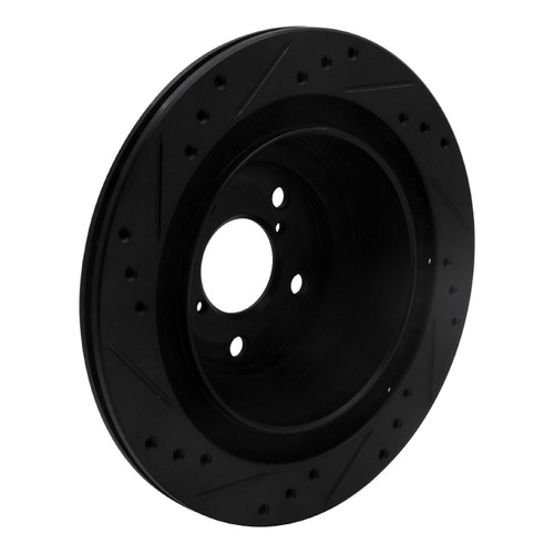 DFC Brake Rotor - Drilled and Slotted - Black 633-13019R