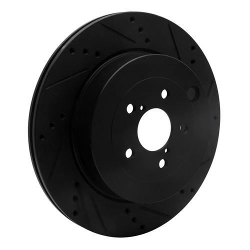 DFC Brake Rotor - Drilled and Slotted - Black 633-13040R