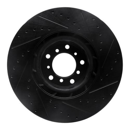DFC Brake Rotor - Drilled and Slotted - Black 633-31057D