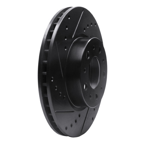 DFC Brake Rotor - Drilled and Slotted - Black 633-27015L