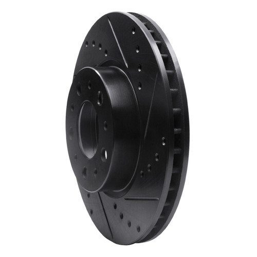 DFC Brake Rotor - Drilled and Slotted - Black 633-27015R