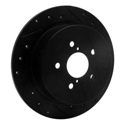 DFC Brake Rotor - Drilled and Slotted - Black 633-13020R