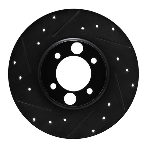 DFC Brake Rotor - Drilled and Slotted - Black 633-20000L