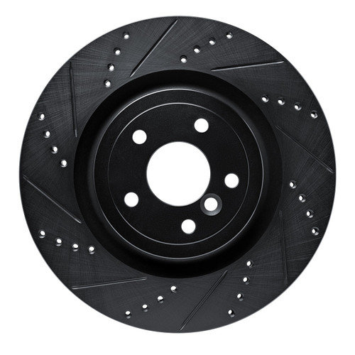DFC Brake Rotor - Drilled and Slotted - Black 633-20035L