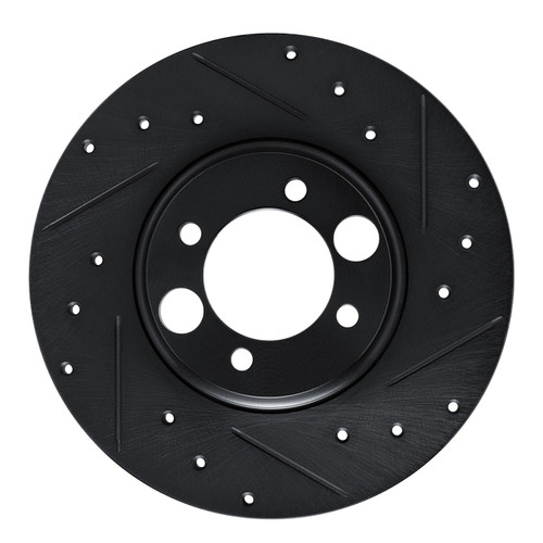 DFC Brake Rotor - Drilled and Slotted - Black 633-20000R