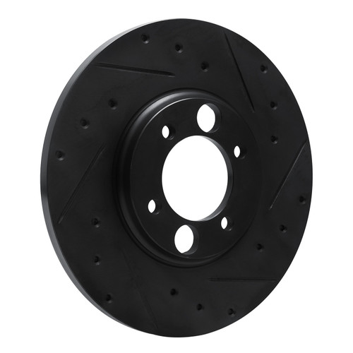 DFC Brake Rotor - Drilled and Slotted - Black 633-20000R