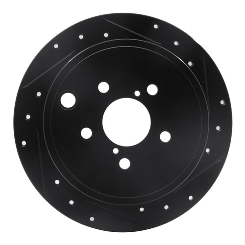 DFC Brake Rotor - Drilled and Slotted - Black 633-13021R