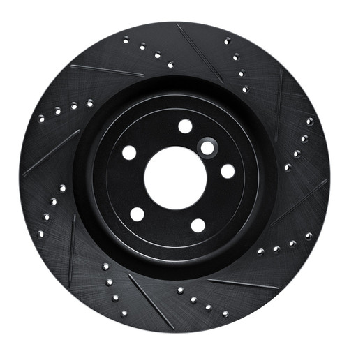 DFC Brake Rotor - Drilled and Slotted - Black 633-20035R