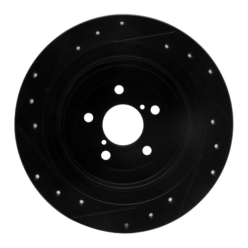 DFC Brake Rotor - Drilled and Slotted - Black 633-13032R