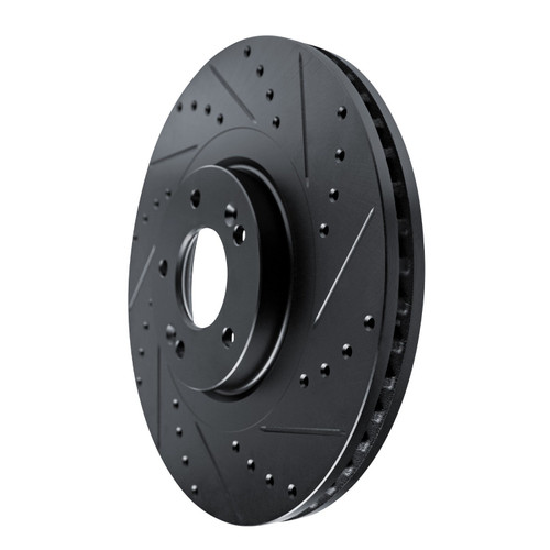 DFC Brake Rotor - Drilled and Slotted - Black 633-21044R