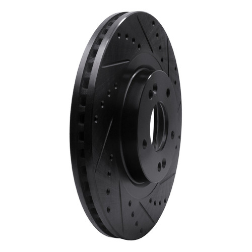 DFC Brake Rotor - Drilled and Slotted - Black 633-21030R